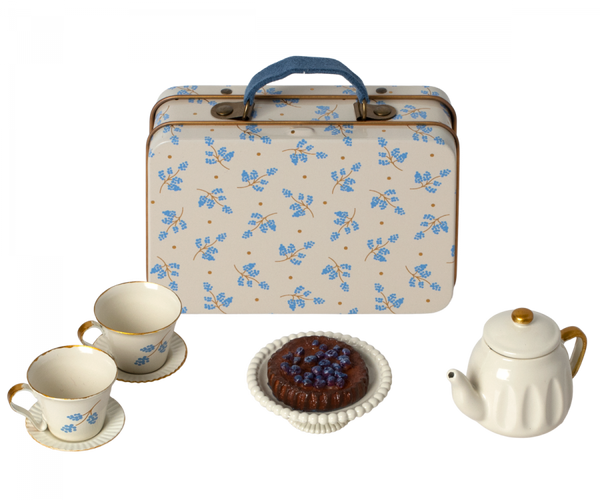 Maileg Afternoon Tea Set Blue Madelaine