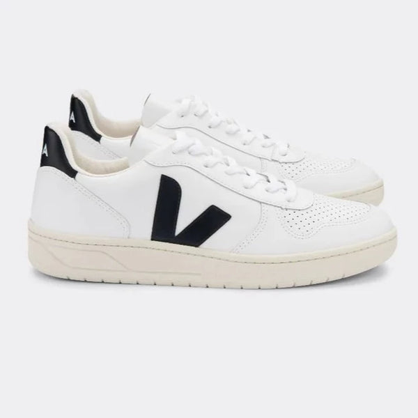 Veja V-10 Leather - Extra White/Black