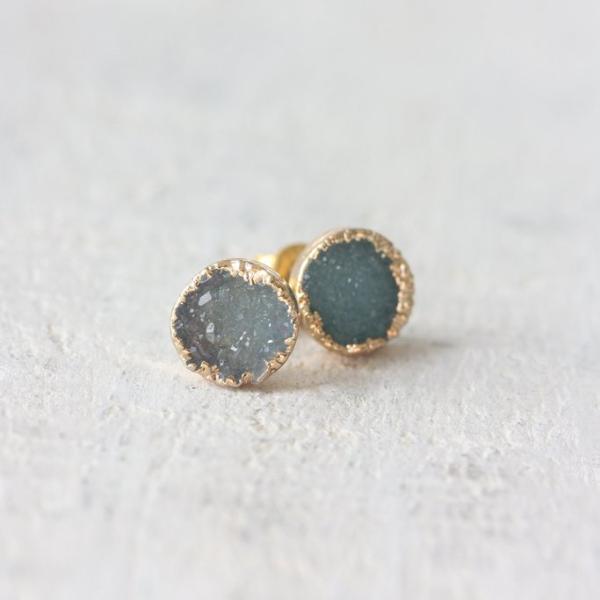 Cloud Nine Creative Raw Crystal Stud - Ocean