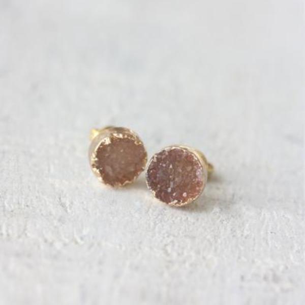 Cloud Nine Creative Raw Crystal Stud - Golden