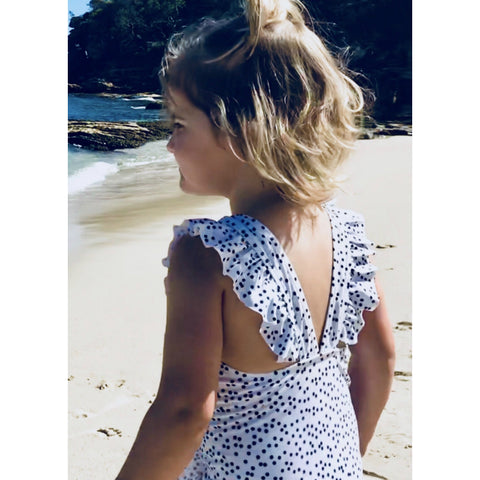 Coco & Me Swim - Polkadots Ruffle One Piece Swimsuit
