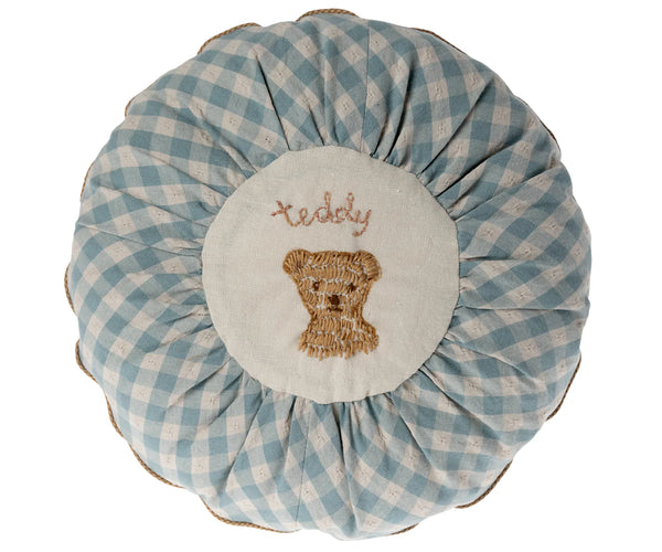 Maileg Cushion Round Checked - Teddy