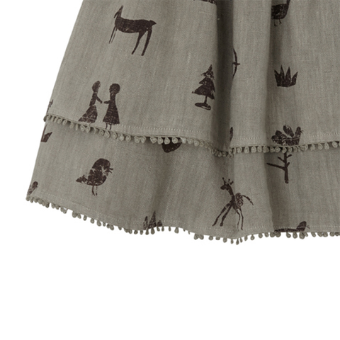 Yellow Pelota Flounced Skirt