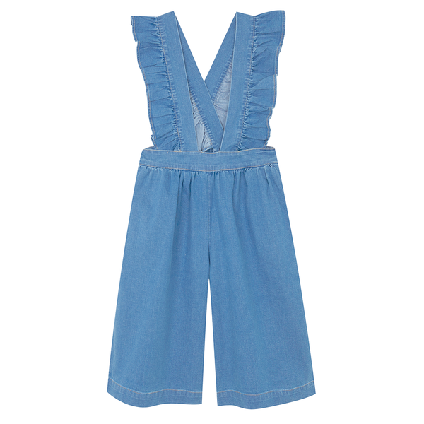 Yellow Pelota Folk Culotte - Washed Denim