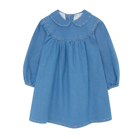 Yellow Pelota Gathered Dress - Olive Green