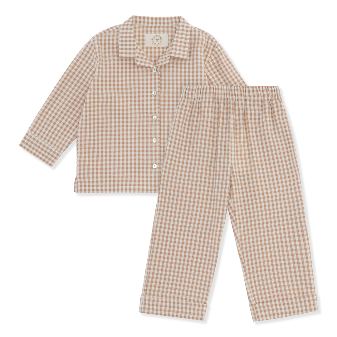 Konges Slojd Nightingale Pajamas - Macchiato Check
