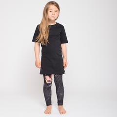 Popupshop Basic Knee Long Tee - Black