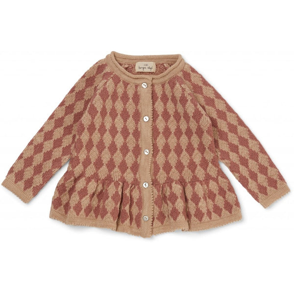 Konges Slojd Miro Frill Merino Cardigan - Harlekin Burlwood SECOND