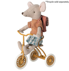 Maileg Tricycle Mouse Big Sister With Bag - Rose