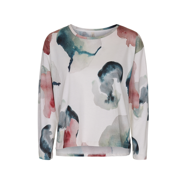 Womens Popupshop Long Sleeve Jersey Top - Water Flower