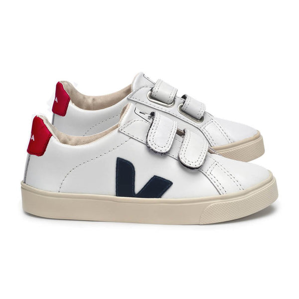 Leather Veja Esplar Navy Veja Esplar Velcro Navy White Nautico