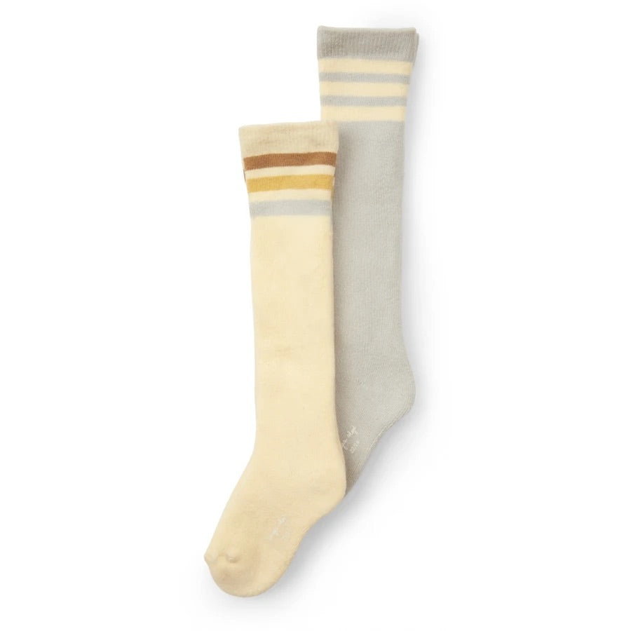 Konges Slojd 2 Pack Long Socks - Lemon Sorbet/Mint