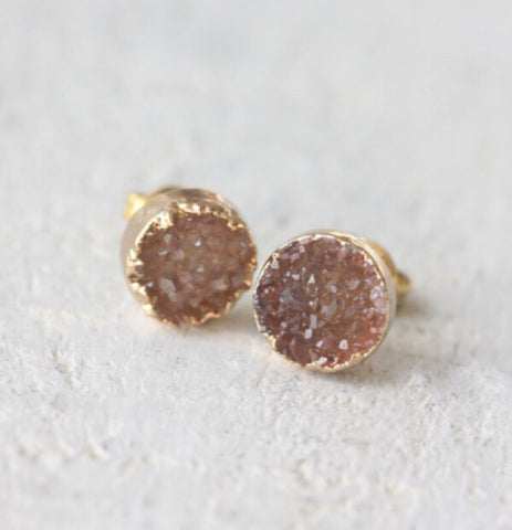 Cloud Nine Creative Raw Crystal Stud - Golden