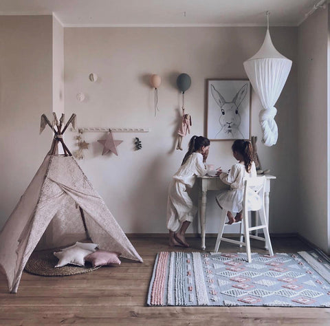 Numero 74 Lace Baroque Tipi Tent - Powder