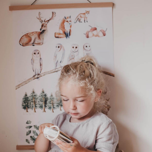 Modern Monty Woodland Counting Cotton Print - Size A2